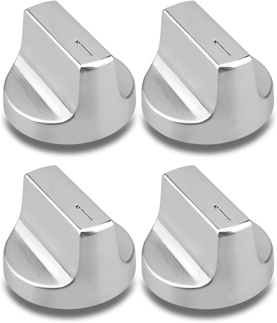 Plastic Gas Range Stove Control Knob Replacements -Non-Metallic knob-Fit for Whirlpool Stove Oven Replacement Knobs Replace W11366438 W11084623 W10850010 4PCS