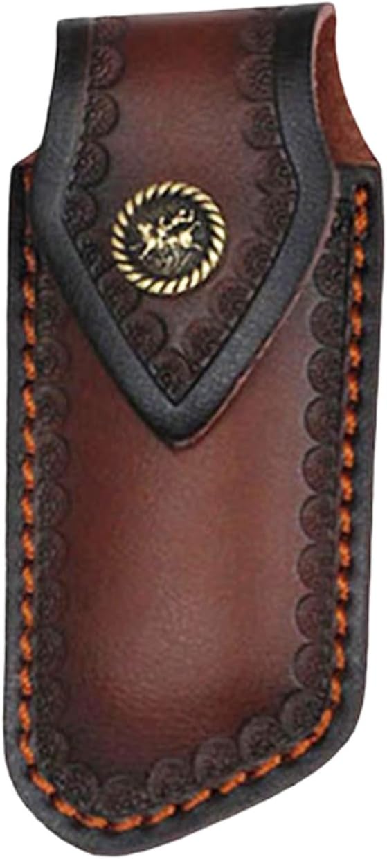 Shop Knife Sheaths, 5.1" Pocket Knife Sheath for Belt, Leather Knife Sheath for Belt, Pocket Knife Holder, Leather