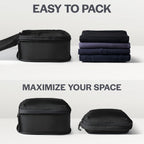 Ultralight Compression Packing Cubes for Travel, 6-Pack, Black