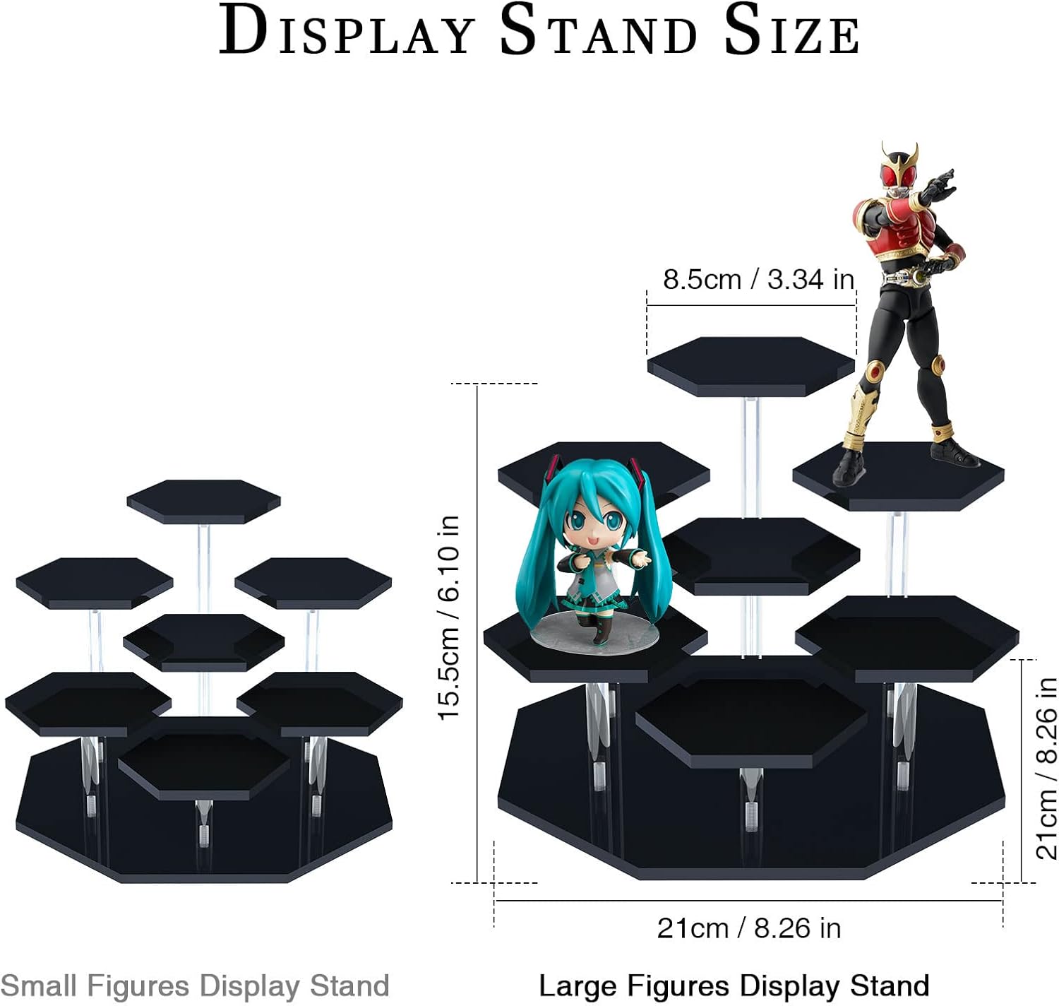 Acrylic Cupcake Stand with Patented 7-Tier Stable Design, Clear Perfume Organizer and Dessert Display Riser