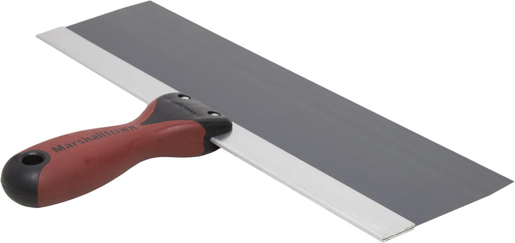 DuraSoft II Taping Knife, 12 Inch, Drywall, Assembled in USA | Blue Steel Blade with Rigid Alloy Backer, Tapered To