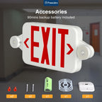 FREELICHT 12 Pack Red LED Exit Signs with Emergency Lights