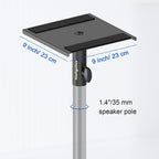 Speaker Stand Mounting Plates 35mm Pole Mount Removable Plates | 2-Pack, Metal Tray