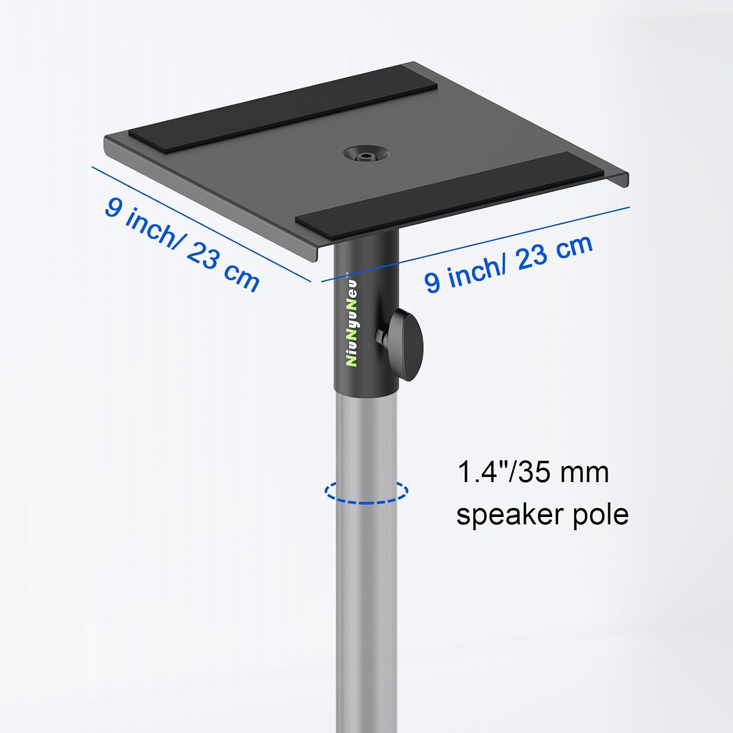 Speaker Stand Mounting Plates 35mm Pole Mount Removable Plates | 2-Pack, Metal Tray