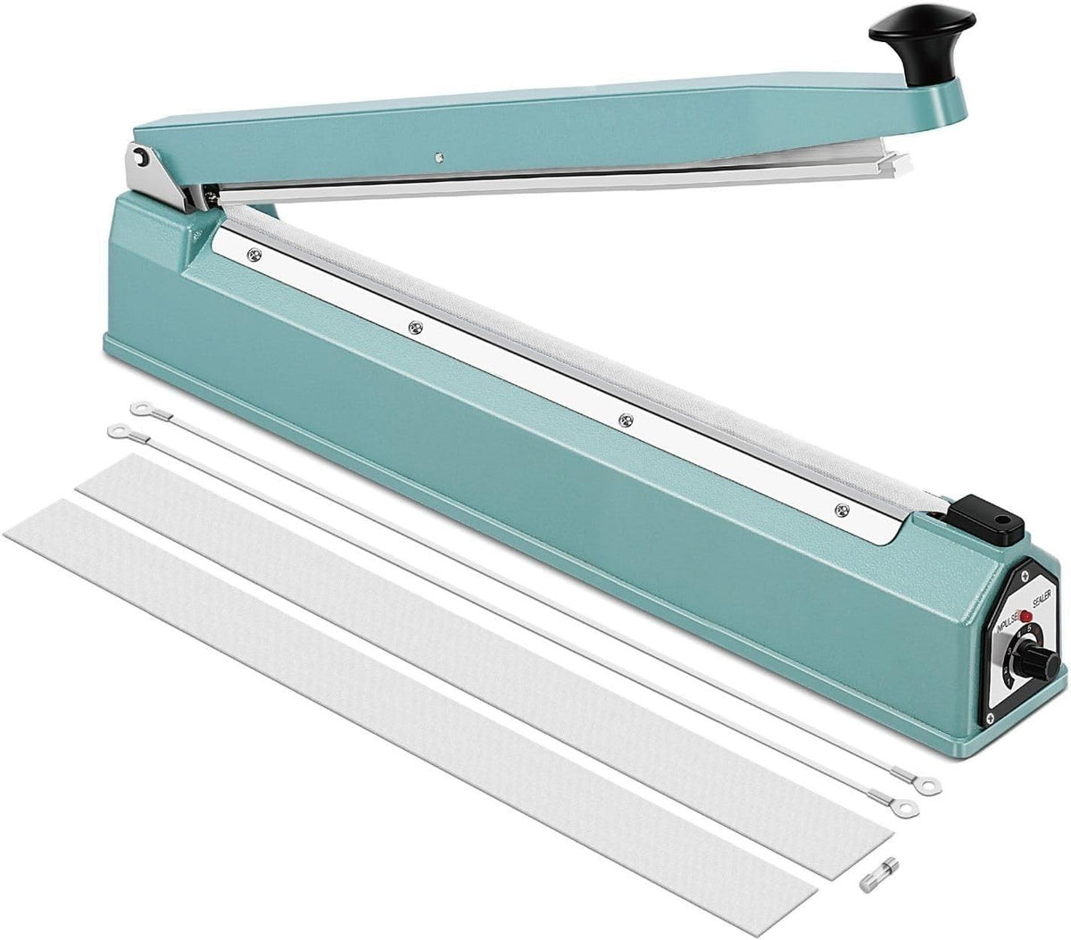 Impulse Sealer for Plastic Bags, 8 Inch, 300W, Adjustable Timer