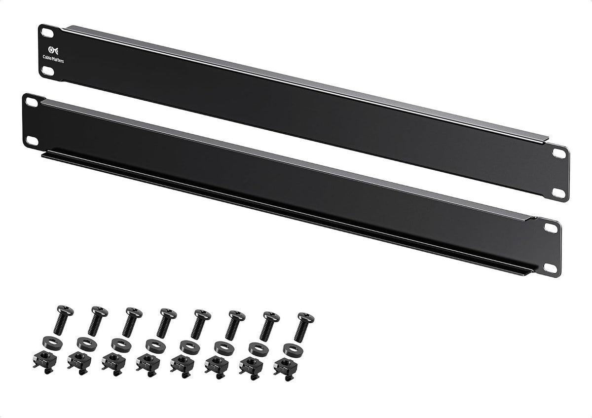 Cable Matters 2-Pack 1U Blank Panels for 19-Inch Server Rack, Black