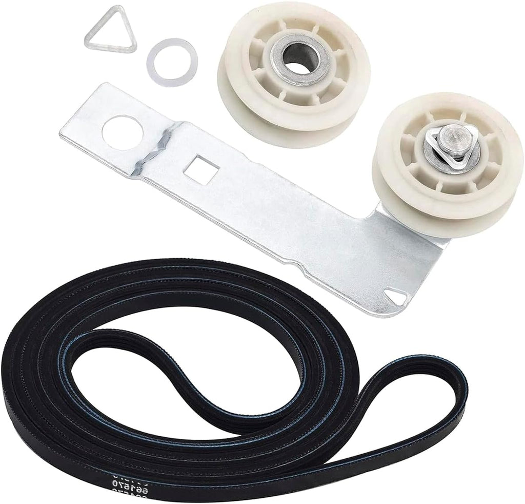 Upgraded Dryer Drum Belt Idler Pulley and Pulley Kit Replacement for Maytag MED8630HW0 MED8630HW1 MED9600SQ0 MED9700SB0 MED9700SQ0 MED9800TK0 MED9800TQ0 MET3800TW0 MET3800TW1 MET3800TW2 MET3800XW0