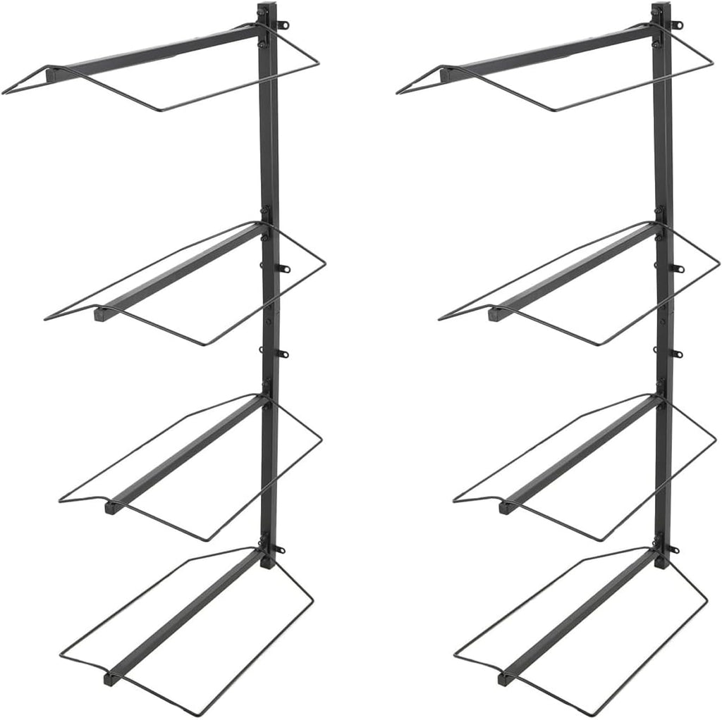 4 Tier Wall Mount Saddle Rack, 2 Packs Horse Saddle Rack Holds Tack, Portable Saddle Stand for English & Western