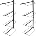 4 Tier Wall Mount Saddle Rack, 2 Packs Horse Saddle Rack Holds Tack, Portable Saddle Stand for English & Western