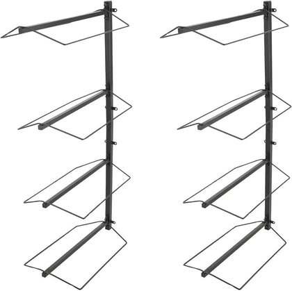 4 Tier Wall Mount Saddle Rack, 2 Packs Horse Saddle Rack Holds Tack, Portable Saddle Stand for English & Western