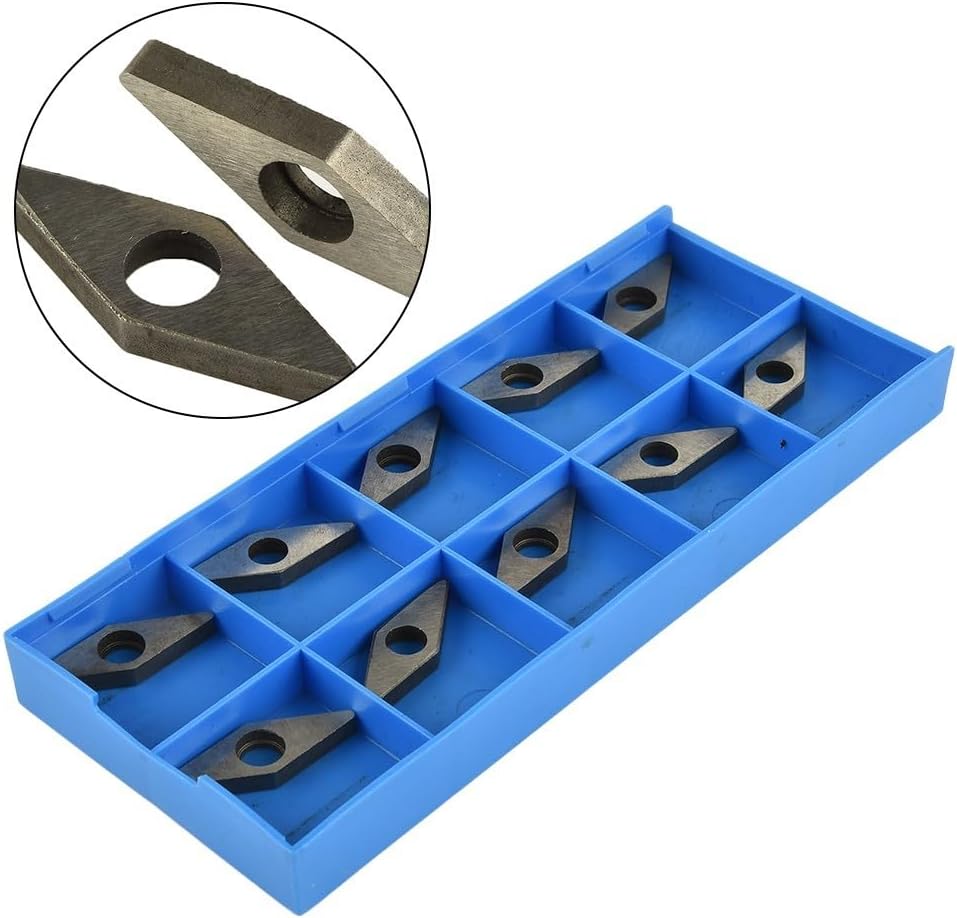 10PCS Carbide Insert Shim Seats MV1603 for VNMG160404/08/12/16 Turning Tool Holders 35° Rhombic High Hardness Lathe