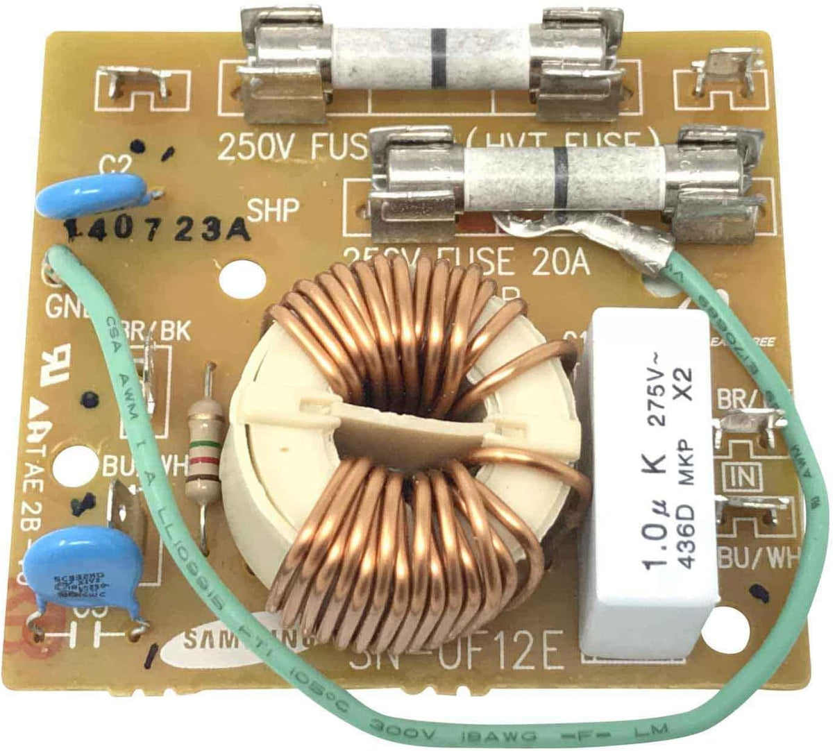Direct Replacement for Samsung DE96-00400E Microwave Assy Noise Filter Sn-Uf12E 250V/20A 250V