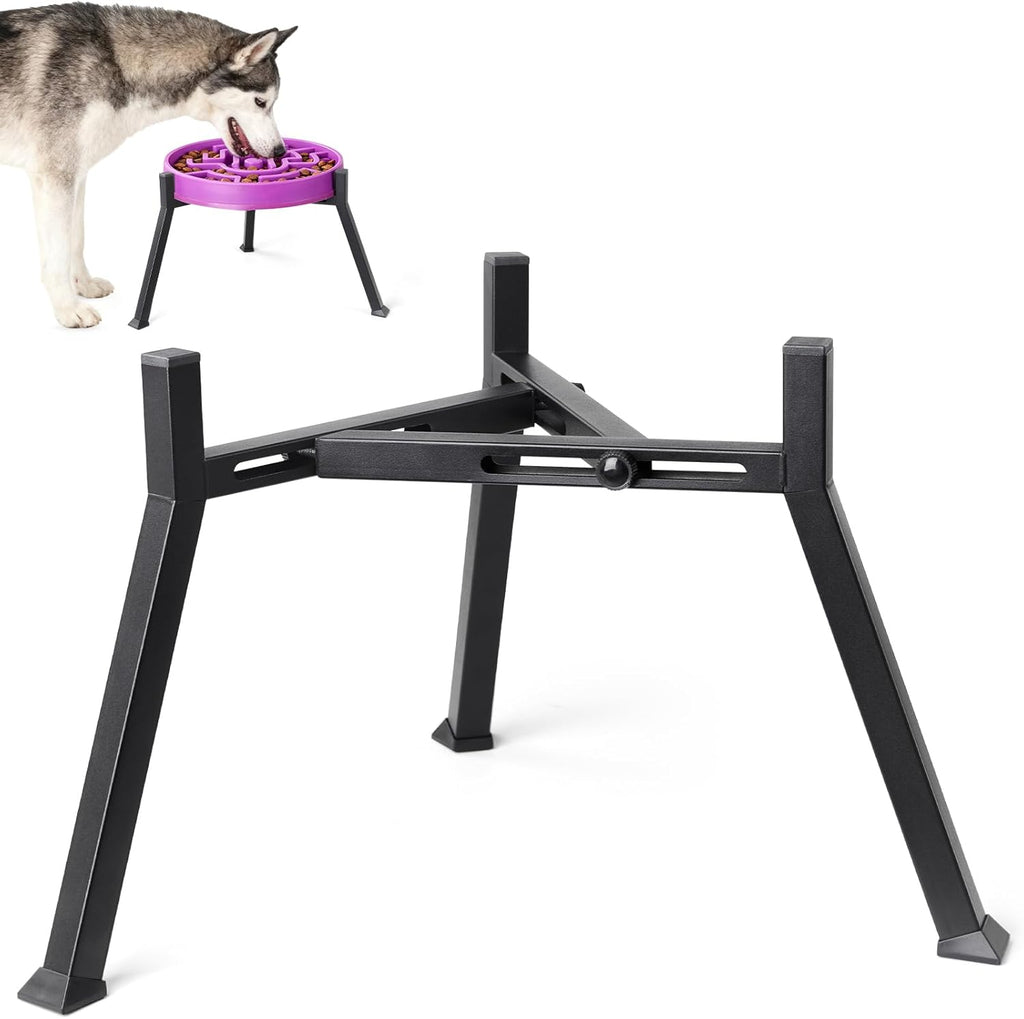 Elevated Dog Bowl Stand: Fits for Bowls Width 8.2"-11" (Without Bowls) Adjustable Width Anti-Slip Raised Dog Bowl
