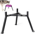Elevated Dog Bowl Stand: Fits for Bowls Width 8.2"-11" (Without Bowls) Adjustable Width Anti-Slip Raised Dog Bowl