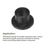 HARFINGTON 8pcs Flanged Sleeve Bearings Plastic Bushings 8.2mm Bore x 10mm OD x 9mm Length Black POM Bushings