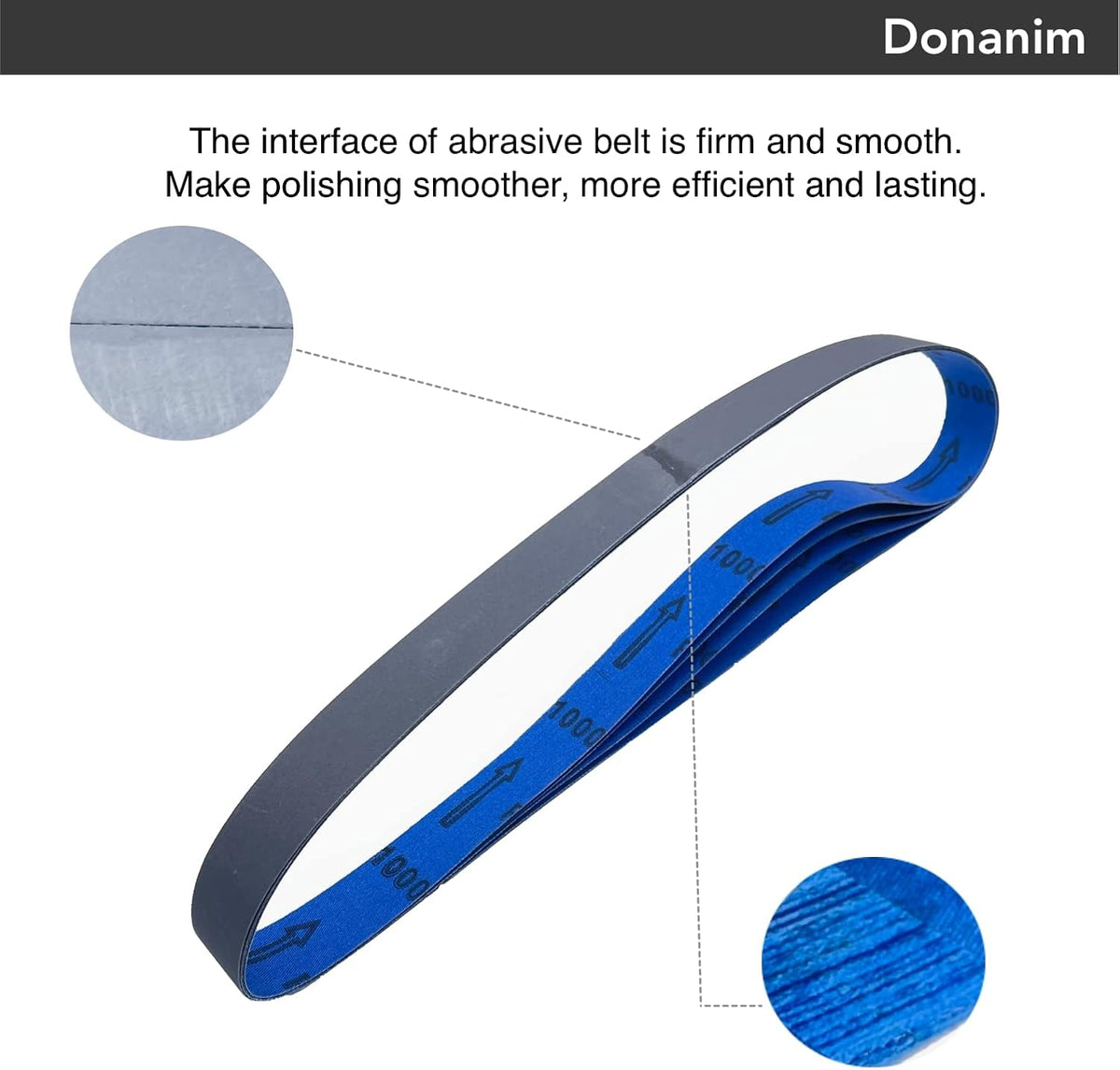 9 Pack 2 x 42 Inch Sanding Belts 600 800 1000 Grit Silicon Carbide