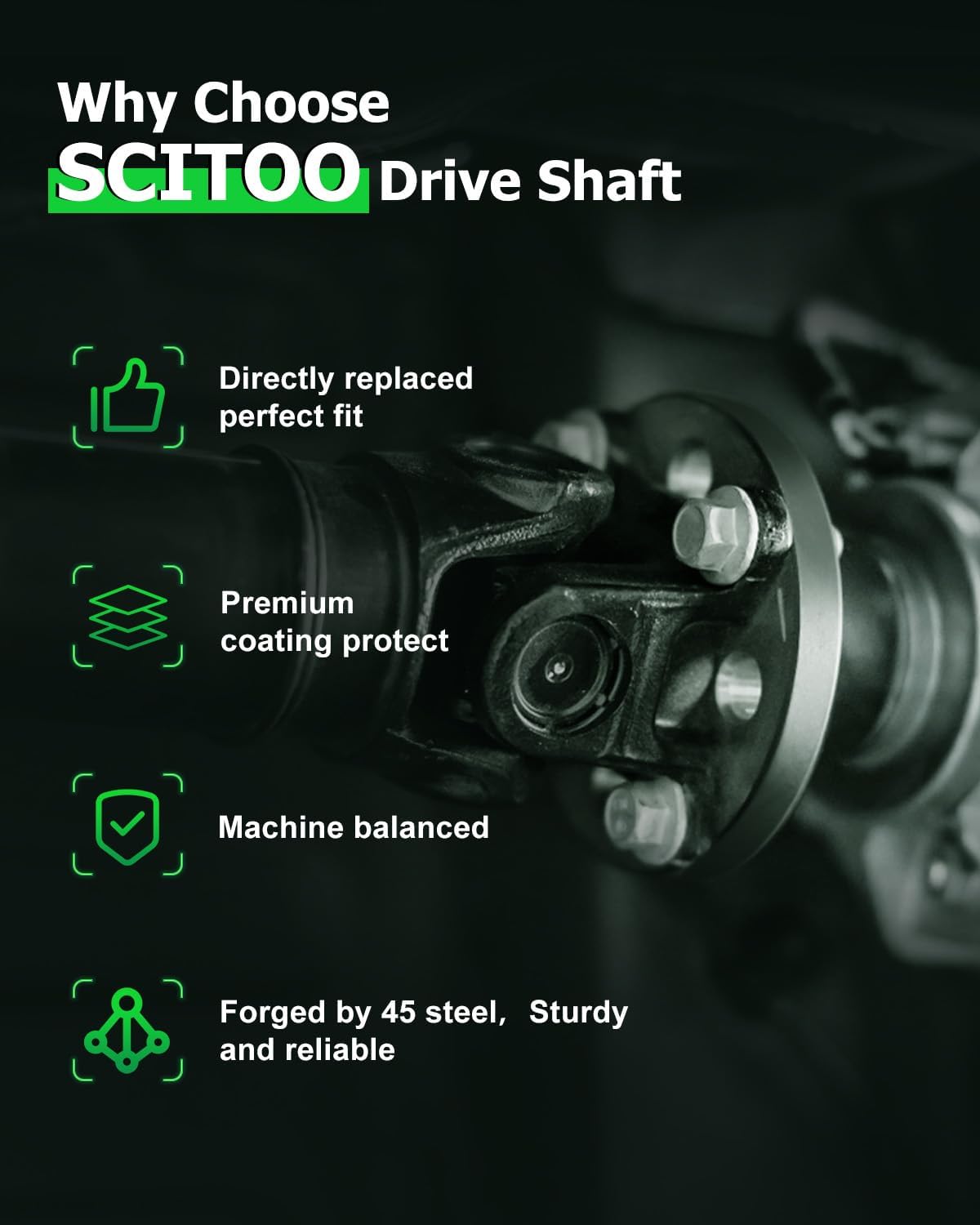 SCITOO Front Drive Shaft for Jeep for Commander 4.7L 2007-2010 65-3012