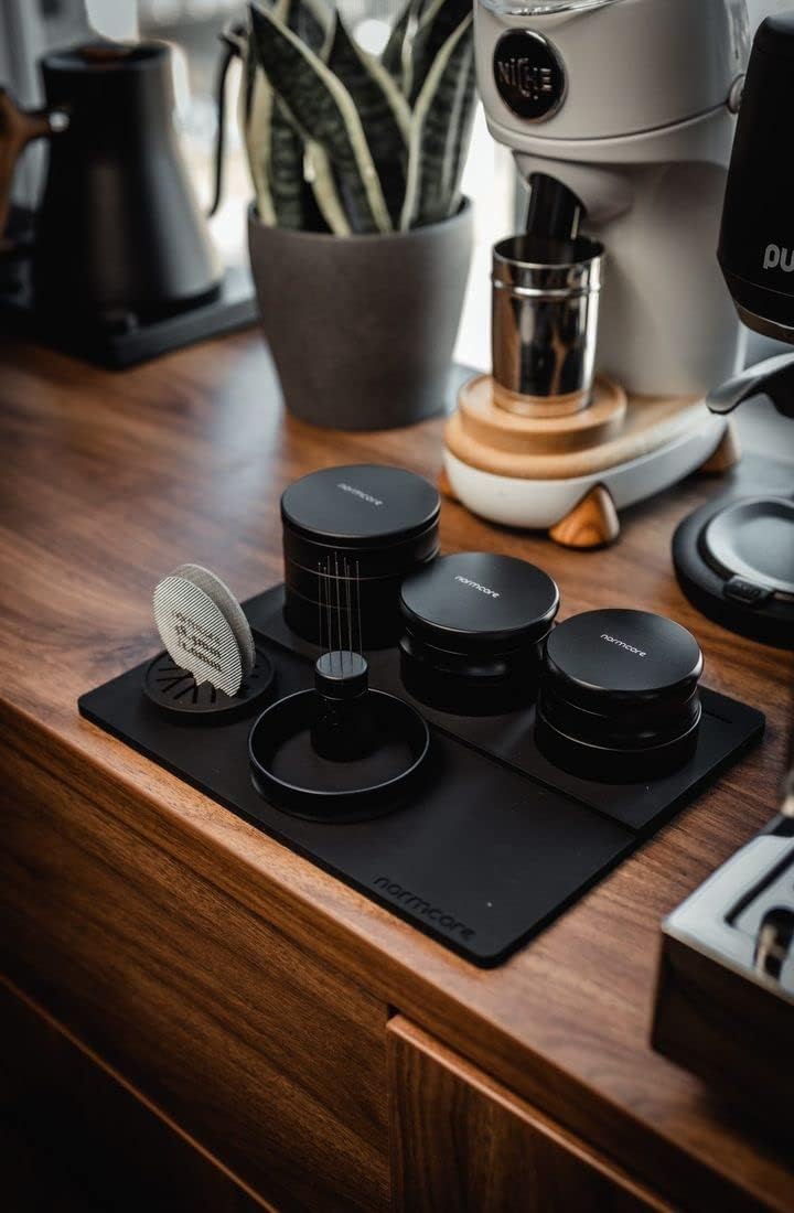 Espresso Tamping Station, Espresso Tamping Mat, Coffee Tamper Mat, Espresso Accessories Tool for Baristas, Food Grade