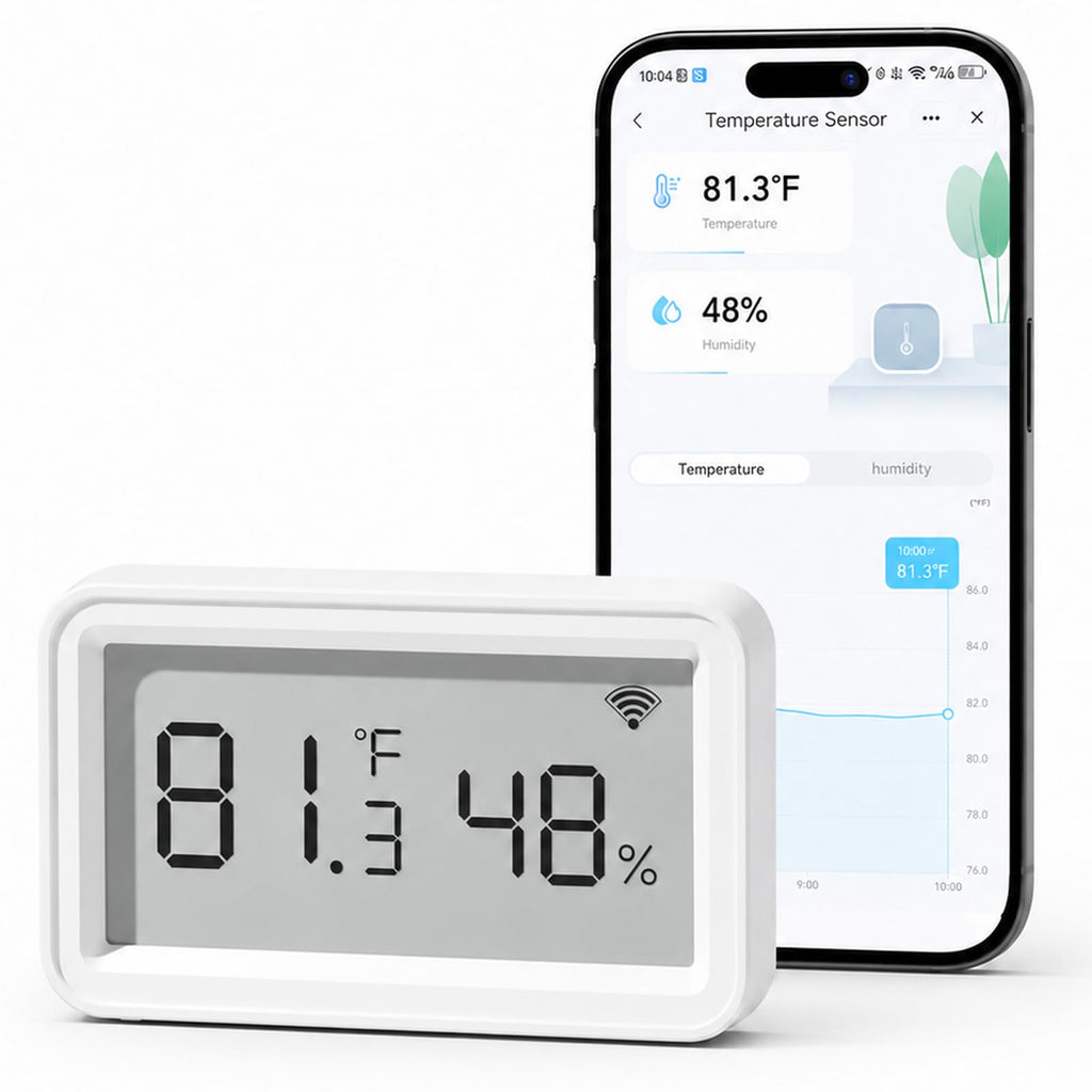 WiFi Thermometer Hygrometer, Smart Indoor Temperature Humidity Sensor