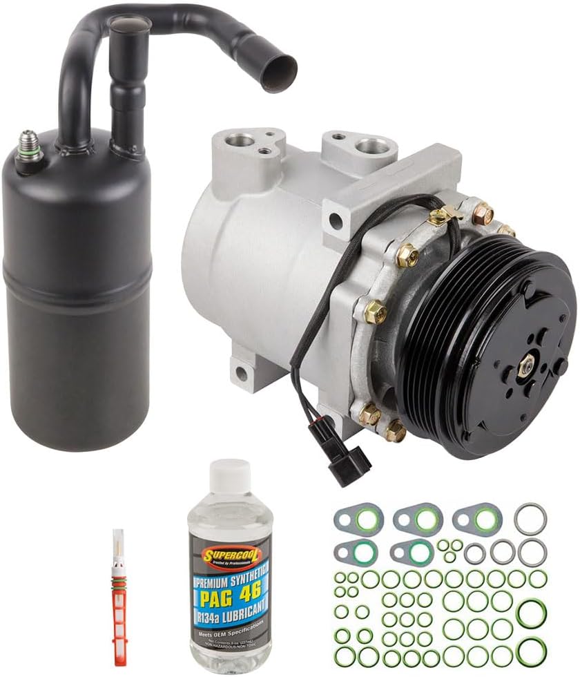 AC Compressor & A/C Kit For Ford Crown Victoria Mercury Grand Marquis Lincoln Town Car 2006 2007 2008 2009 2010 2011 - BuyAutoParts 60-81314RK NEW