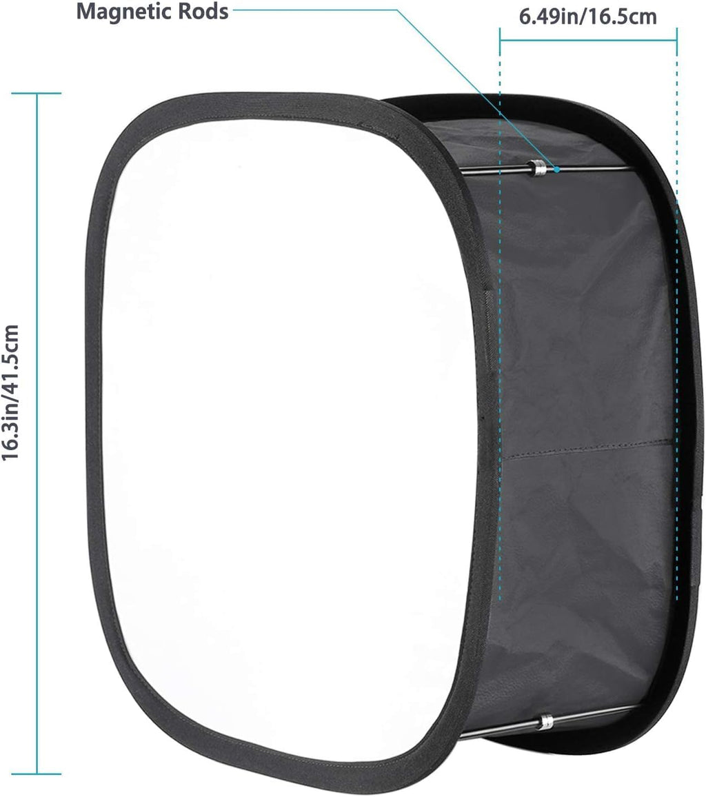 2 Pack LED Light Panel Softbox for 660 480 Video Light | Outer 16.3"x6.5", Inner 9.8"x8.7", Foldable Diffuser