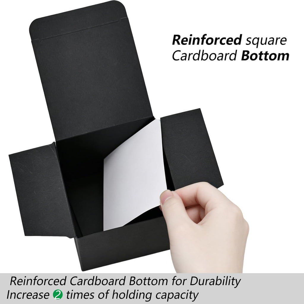 Black Gift Boxes with Lids 5x5x5 Inch, 24 Pack