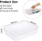 Pizza Dough Proofing Box, 14 x 10.3Inch Large Capacity Container, Fits 4-6 Dough Balls, Household Tray With Carry Handle