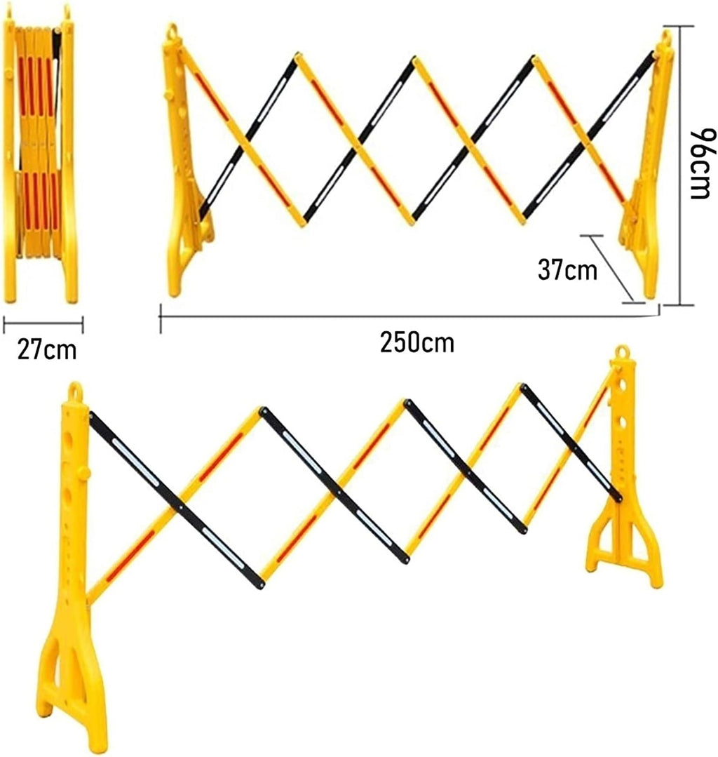 Expandable Mobile Barricade Expandable Plastic Safety Barrier | Foldable Traffic Fence Flexible Crowd Control