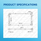 Rayten 2795 Radiator Compatible with 2005-2007 Chrysler Town & Country 3.3L 3.8L V6 & Chrysler Voyager 3.3L V6 & Dodge Caravan 3.3L V6 & Dodge Grand Caravan 3.3L 3.8L V6