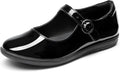 Girls Mary Jane School Uniform Shoes | Girl Buckle Dress Shoes Back-to-school Non-Slip Fatigue-free Flats with Roomy