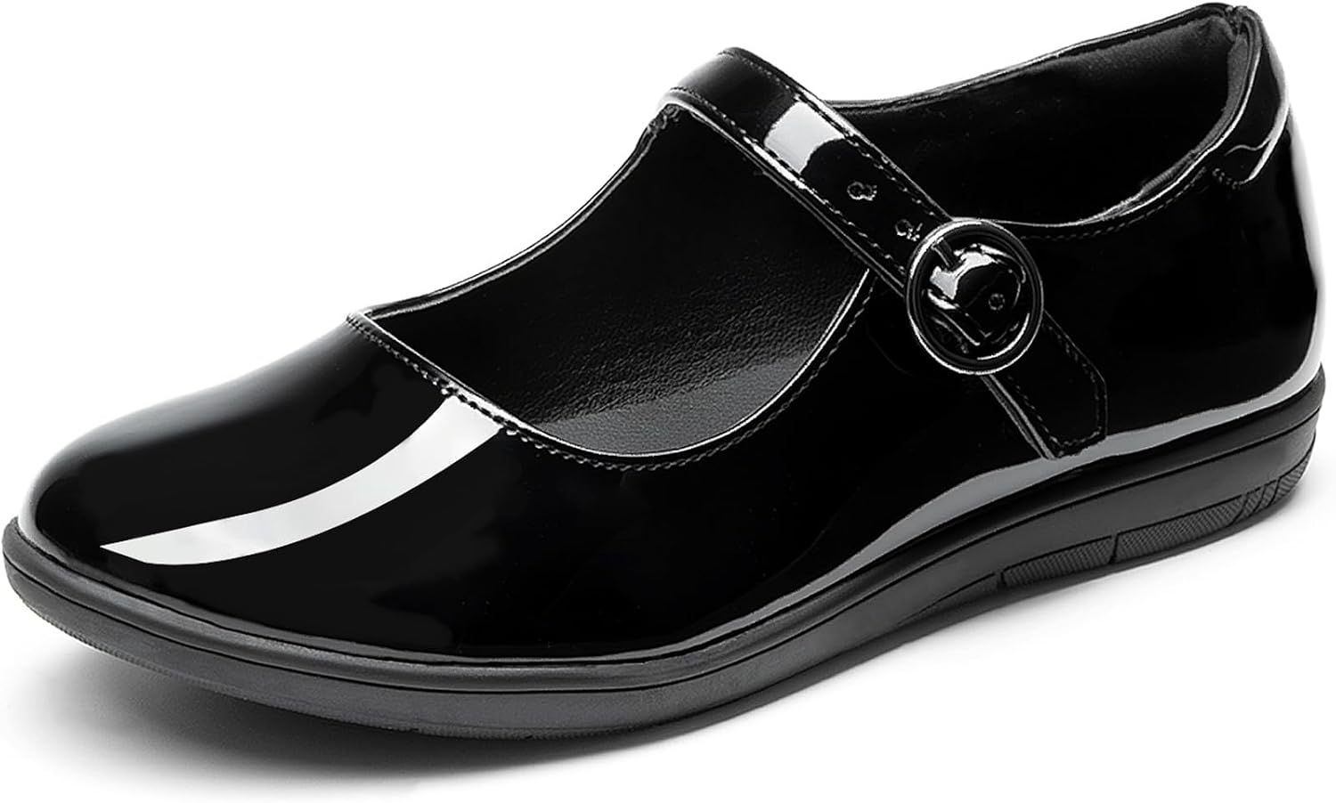 Girls Mary Jane School Uniform Shoes | Girl Buckle Dress Shoes Back-to-school Non-Slip Fatigue-free Flats with Roomy