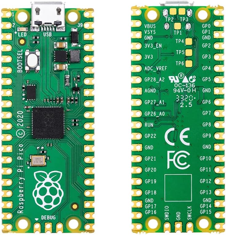 KEYESTUDIO Raspberry Pi Pico Basic Starter Kit with Headers Micro USB Cable, Pico RP2040 Microcontroller, Flexible 26 Multifunction GPIO Pins, Temperature Sensor, Programmable in C & MicroPython