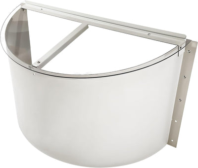 Steel Window Well and Well Cover Combo, 38" W x 17-1/2" L x 11-1/2" D, Grey