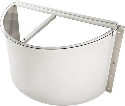 Steel Window Well and Well Cover Combo, 38" W x 17-1/2" L x 11-1/2" D, Grey