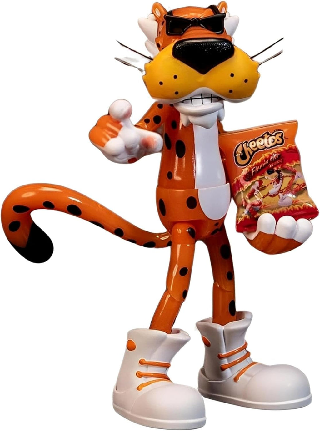 Toys Cheetos Chester Cheetah Action Figure Flamin' Hot Glow in The Dark – 6” Articulated Exclusive, with Bag of