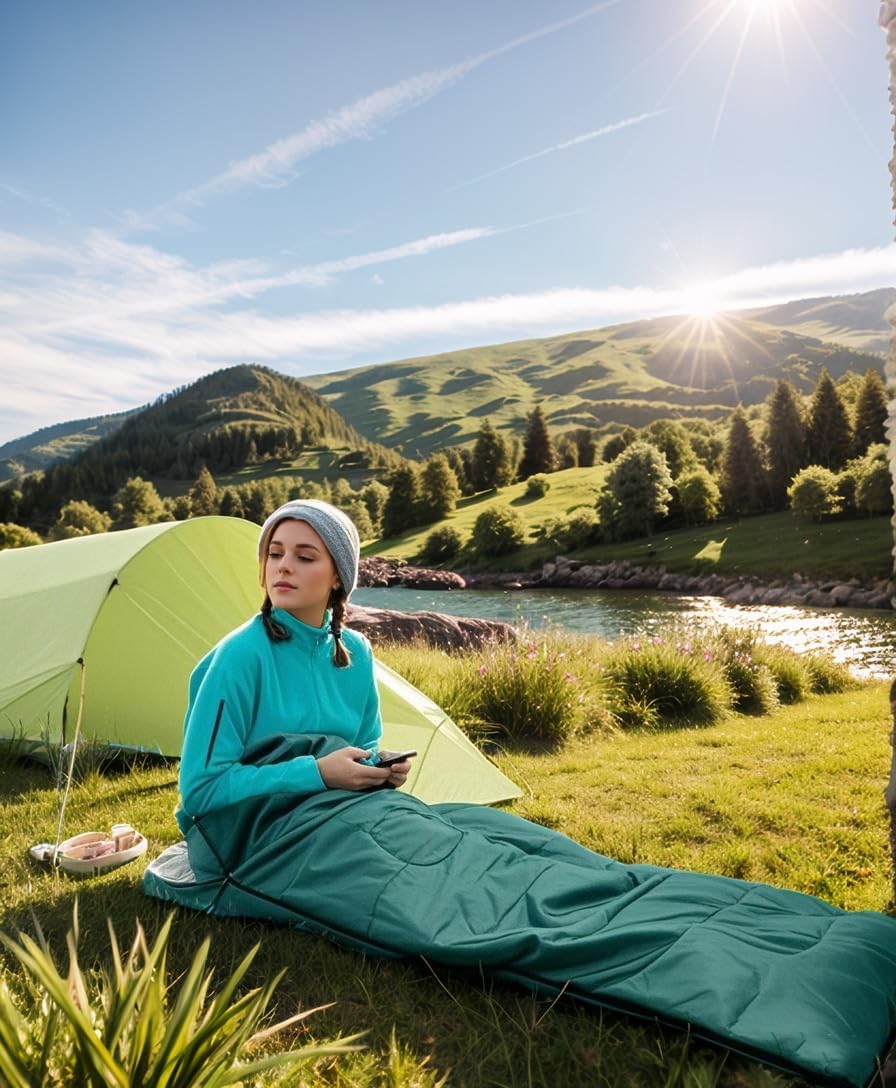 3 Season Lightweight Waterproof Sleeping Bag Indoor & Outdoor for Hiking Backpacking Camping Traveling