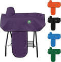 Western Saddle Cover with 6 Elastic Straps（Purple）