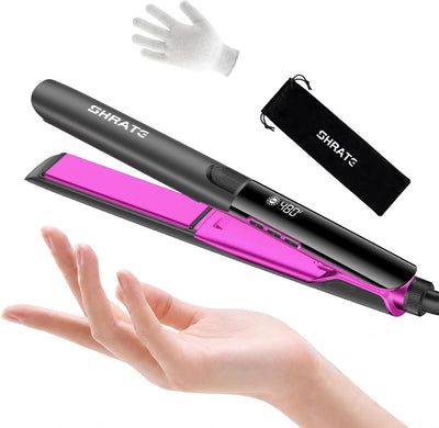 Flat Iron Hair Straightener | 2 in 1 Flat Iron and Curler | 1.2 Inch | 18s Fast Heat | Less Frizz & Smooth Glide |
