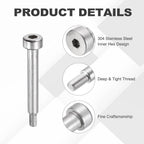 MECCANIXITY 26Pcs 304 Stainless Steel Shoulder Bolt 4mm Dia 25mm L M3x0.5