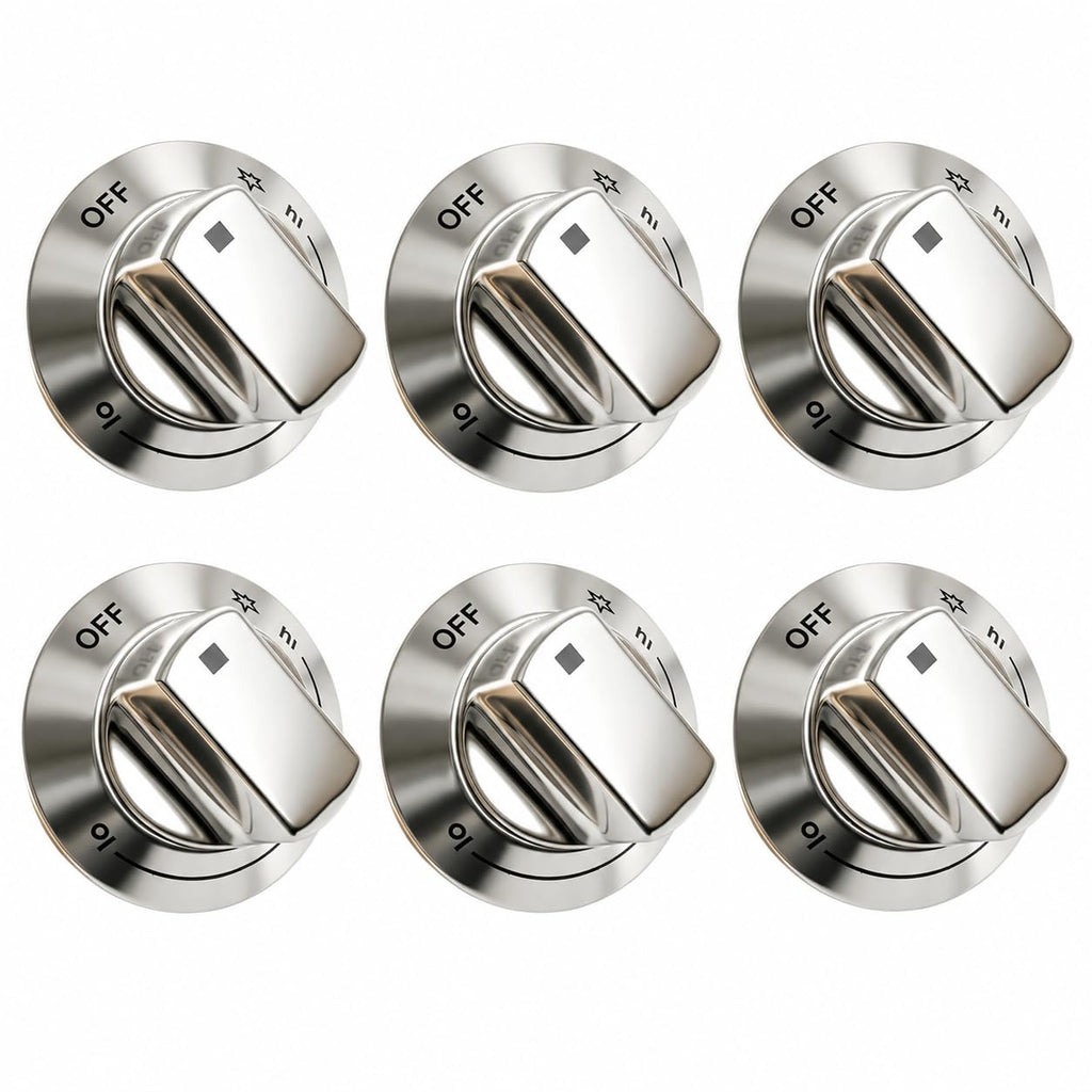 6-Pack 318242275 Burner Control Knobs for Electrolux Ranges and Cooktops