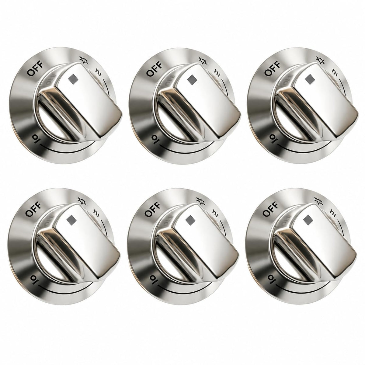 6-Pack 318242275 Burner Control Knobs for Electrolux Ranges and Cooktops