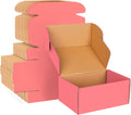 Pink Cardboard Corrugated Boxes - 6x4x3, 30 Pack Small Shipping Boxes for Mailing & Packaging