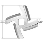 5# Food Meat Grinder Blade Stainless Steel Knife Cutter Compatible with Size 5 Meat Grinder Grinde, Fits Kitchen (2 Pack)