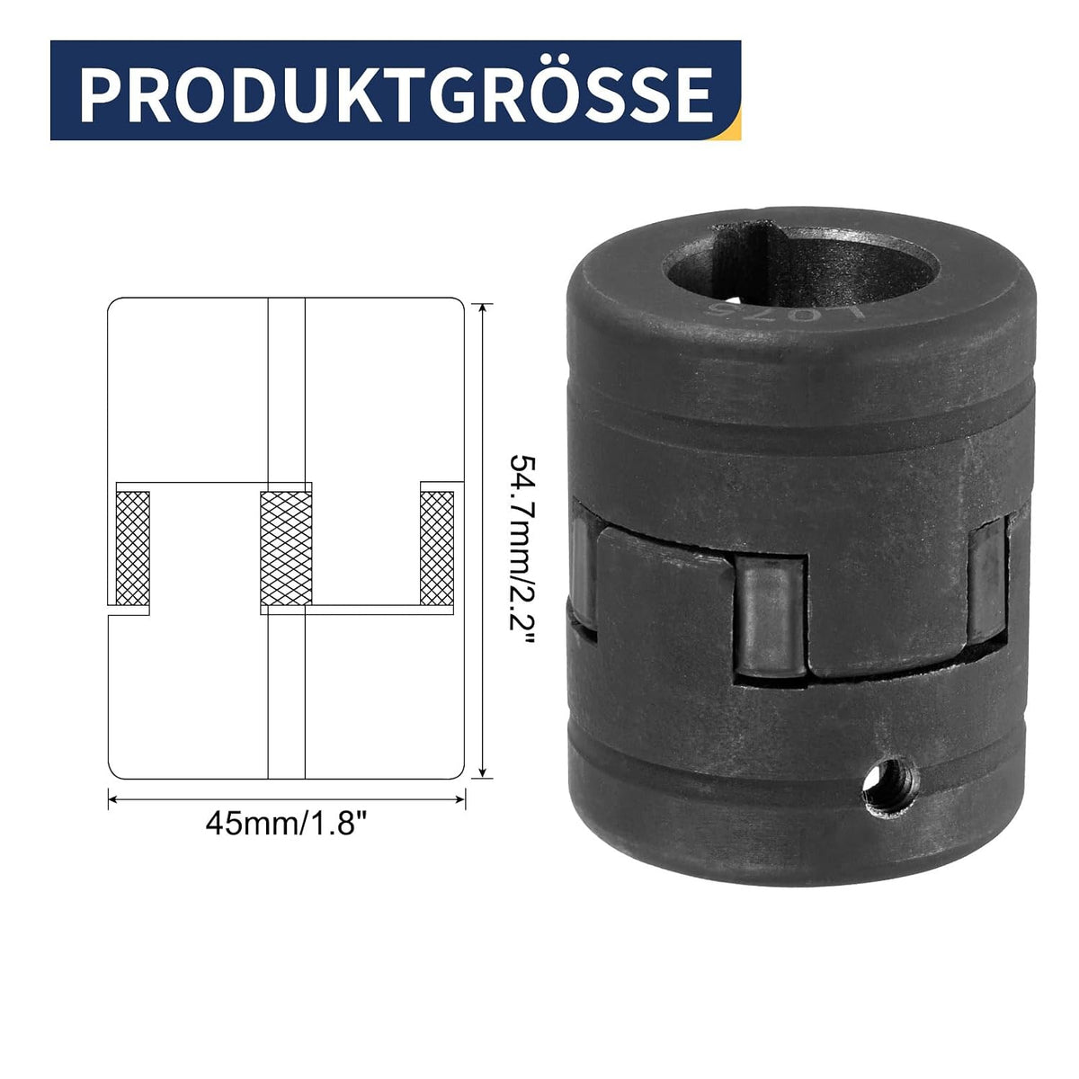 uxcell 1" to 1" L075 Flexible 3-Piece L-Jaw Coupling Coupler Set