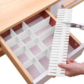 Drawer Divider Adjustable DIY Storage Organizer Separator for Tidying Clutter Cutlery Underwear Socks Clothes Dresses
