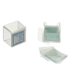 50 Pcs Ground Edge Pre-Cleaned Microscope Slides and 100 Pcs Pre-Cleaned Microscope Cover Glasses with 4 Plastic