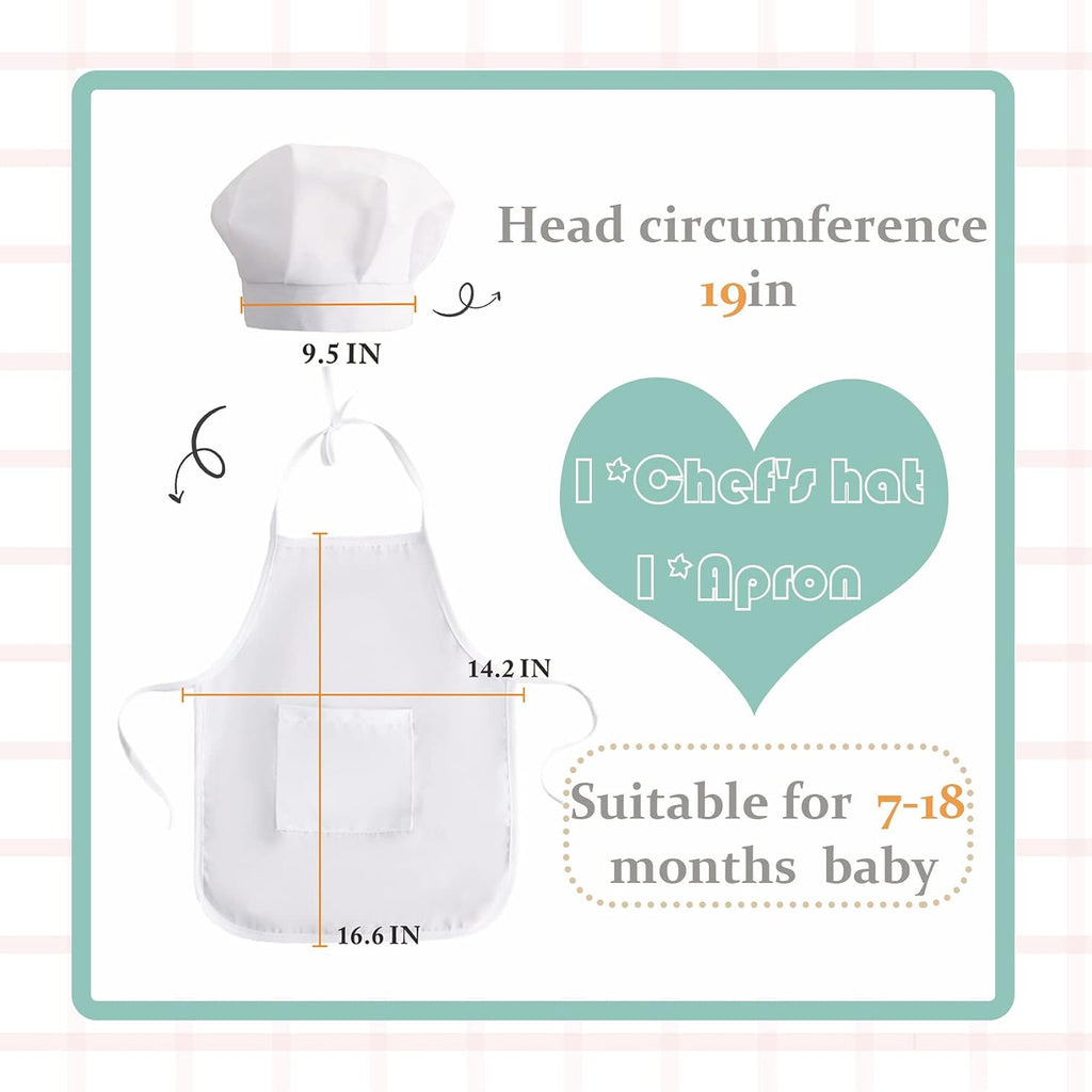 Newborn Photography Prop Baby Chef Outfits Chef Hat Apron Set Infant Chef Costume Toddler Cosplay Costume Boy Girl