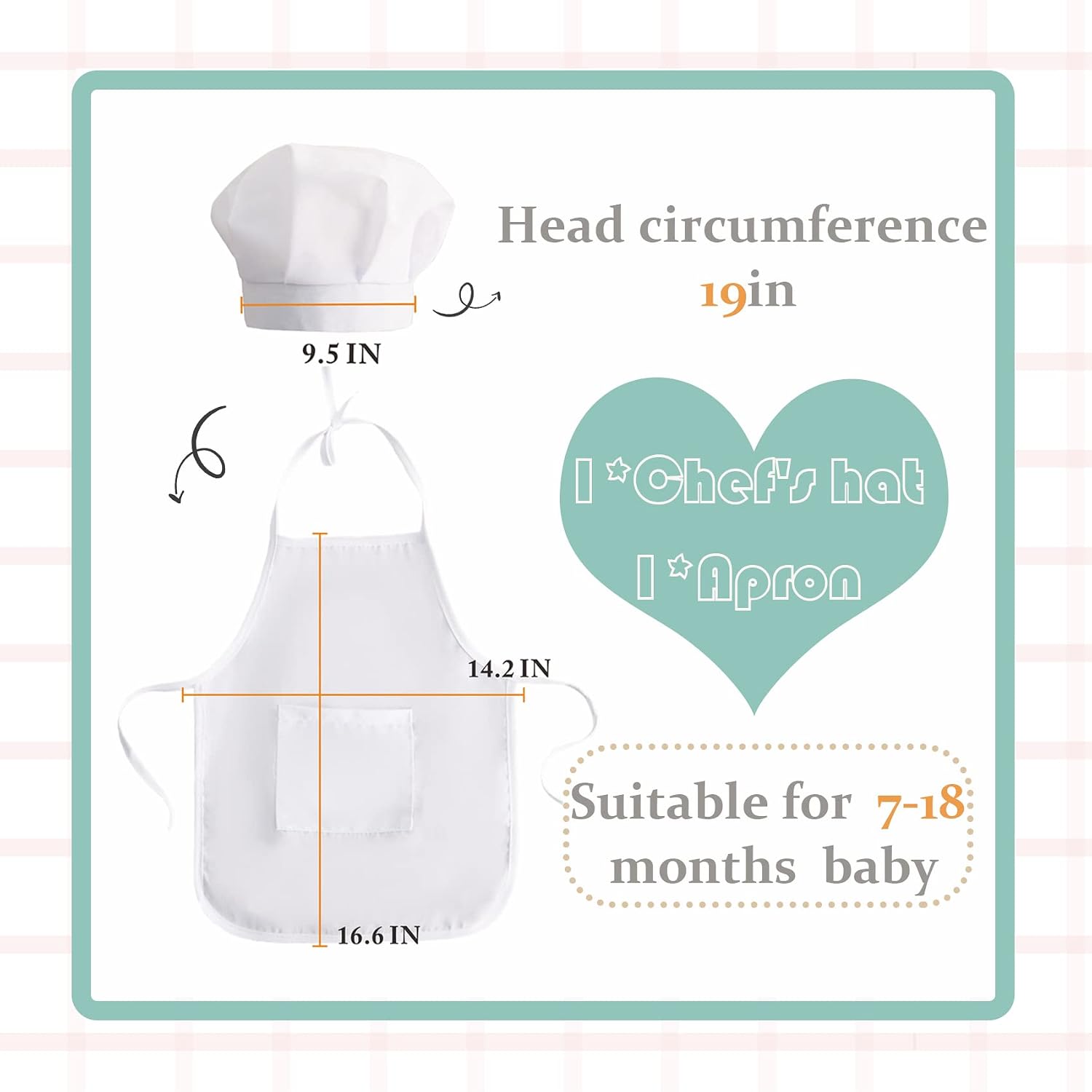 Newborn Photography Prop Baby Chef Outfits Chef Hat Apron Set Infant Chef Costume Toddler Cosplay Costume Boy Girl