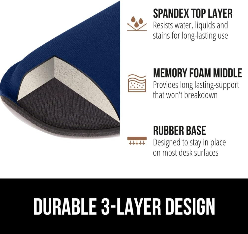 Silky Gel Memory Foam Wrist Rest for Computer Keyboard, Mouse, Ergonomic Design for Typing Pain Relief, Desk Pads