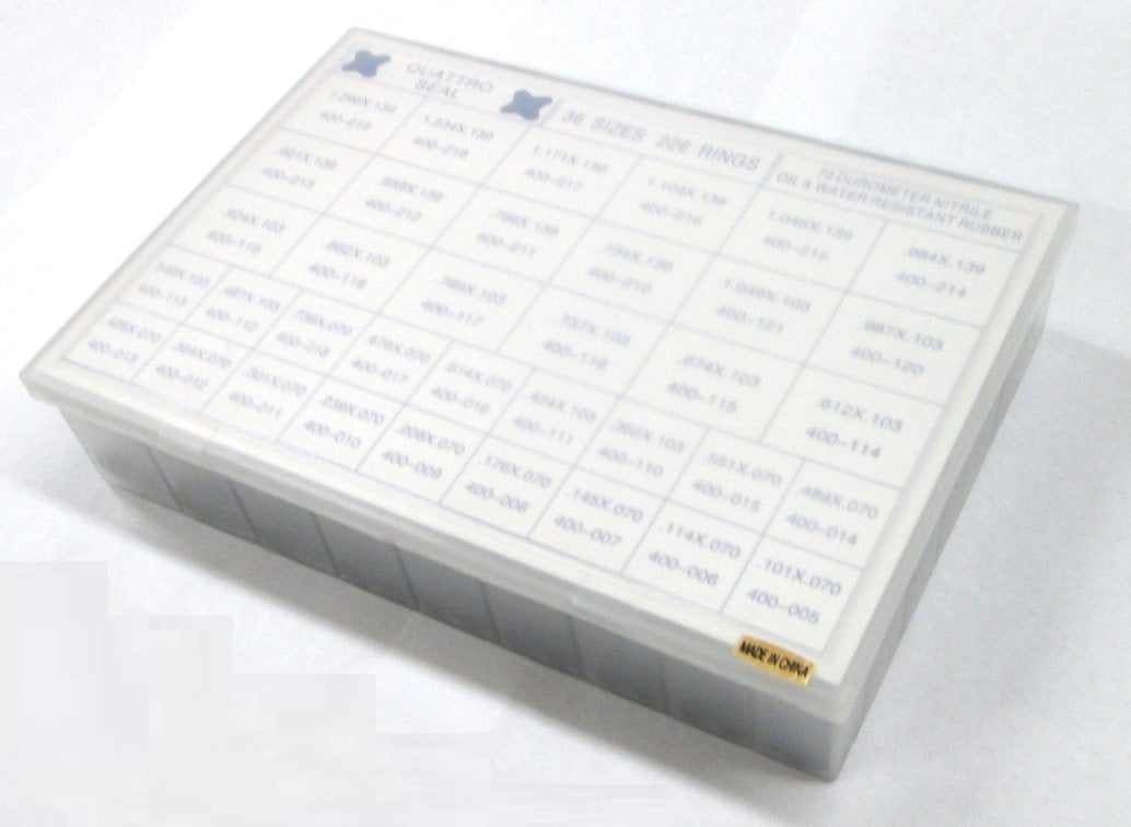 568-ORK-QUAD - Quad Ring Kit 36 Sizes - 226 Total Quad Rings.